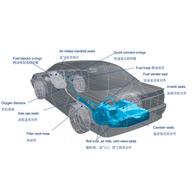Buon prezzo ODM materiale della multi di colore FKM di bassa temperatura FKM del silicone del combustibile guarnizione resistente resistente dell'olio in linea